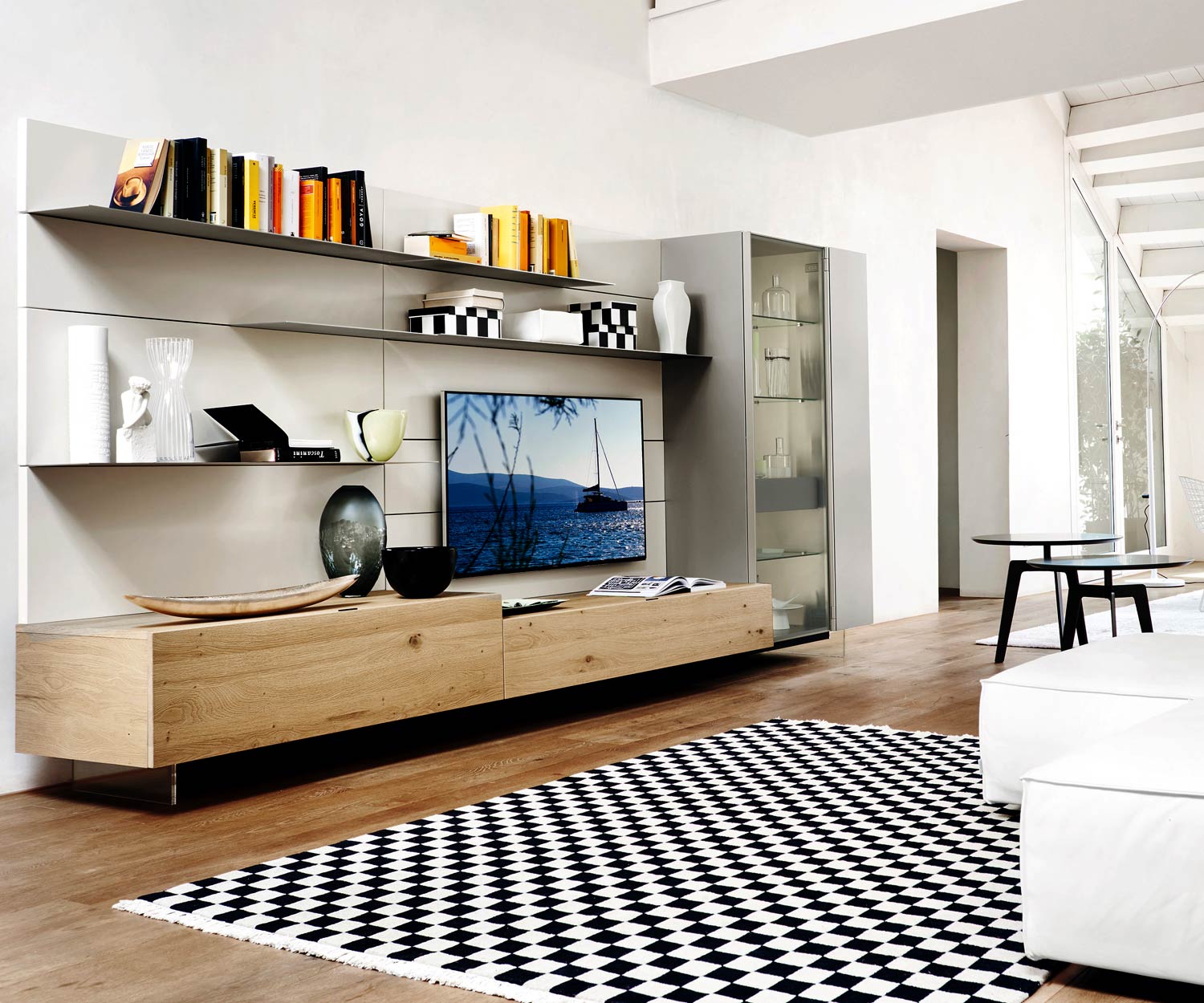 Livitalia Meuble-paroi design C42 avec bibliothèque Livitalia Meuble-paroi design C42 avec bibliothèque