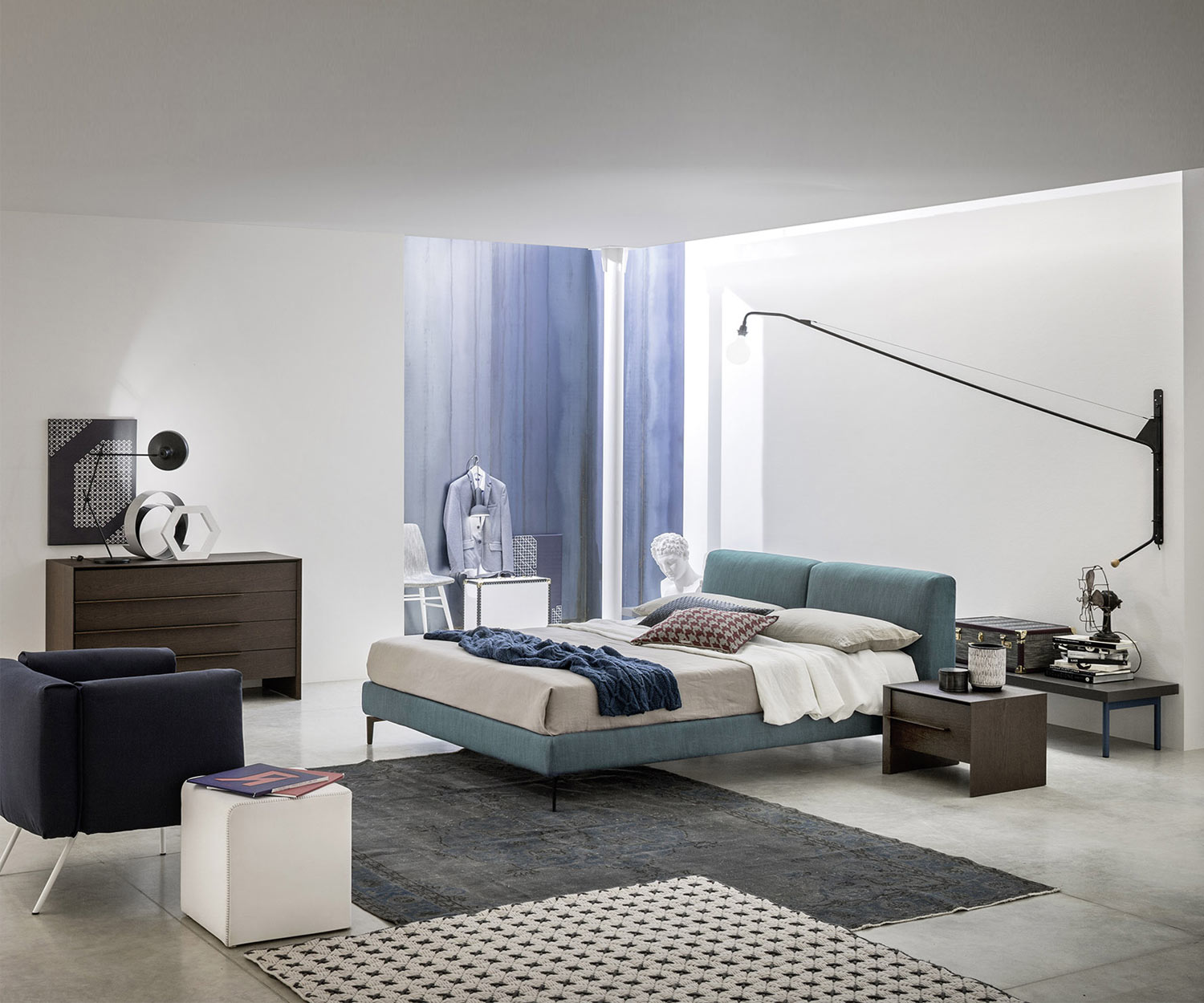 Exclusif Novamobili Lit rembourré Margot  Exclusif Novamobili Lit rembourré Margot