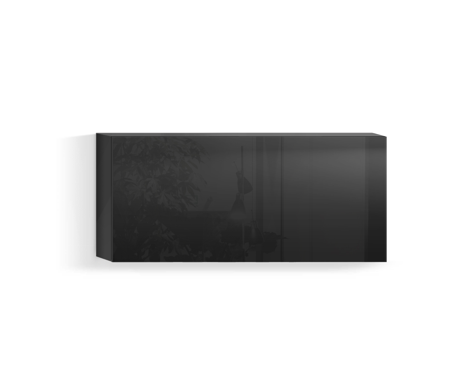 Design Salon Armoire suspendue Horizontal H42 L90 en bas noir418 Design Salon Armoire suspendue Horizontal H42 L90 en bas noir418