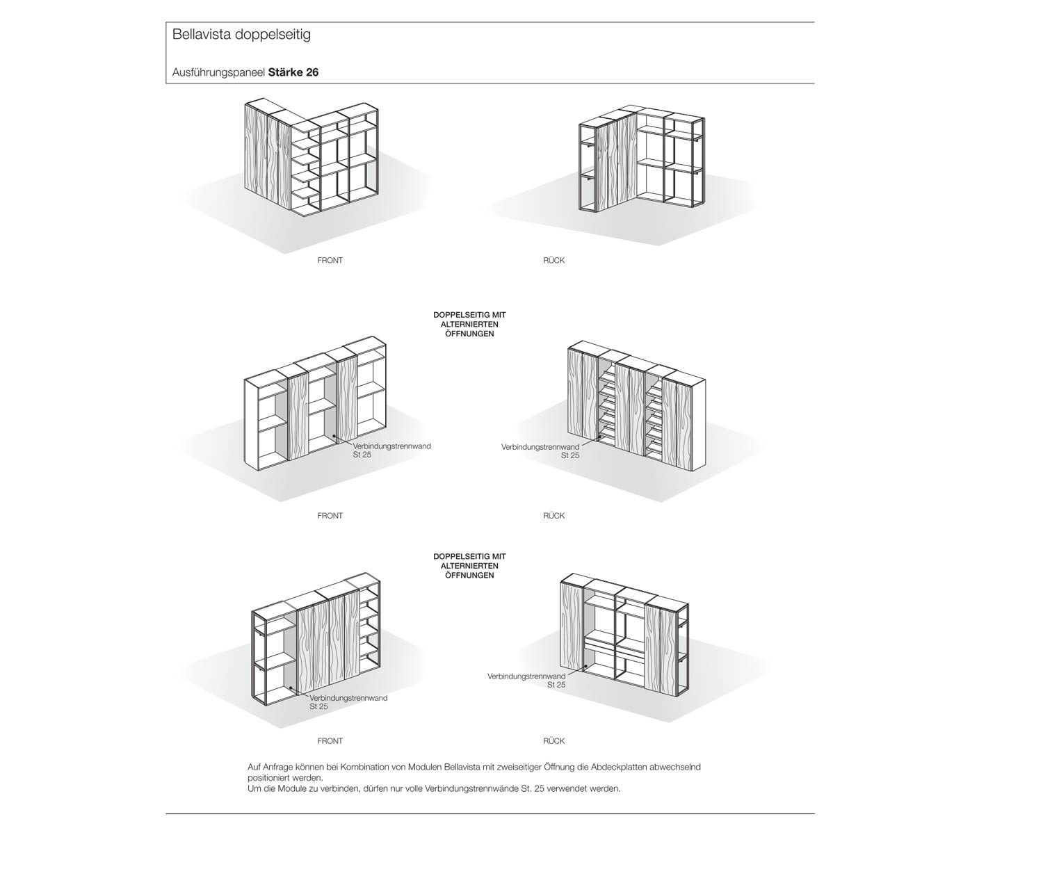 Livitalia Bellavista Système de dressing design Exemples 1 Livitalia Bellavista Système de dressing design Exemples 1