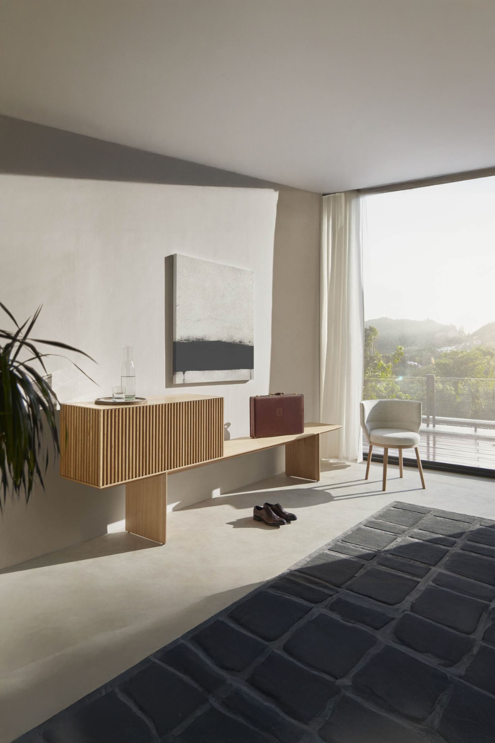 couloir-moderne-buffet-avec-assise