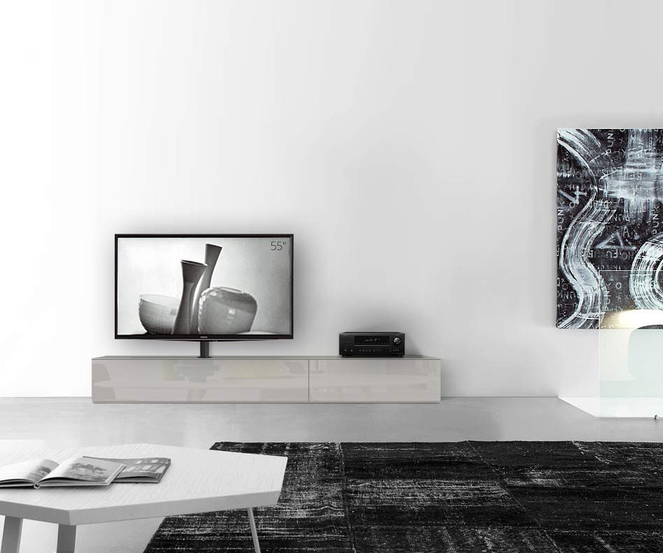 Table basse design Configurateur avec support TV au sol Largeur 240 33,5 45 gauche gris clair brillant Table basse design Configurateur avec support TV au sol Largeur 240 33,5 45 gauche gris clair brillant