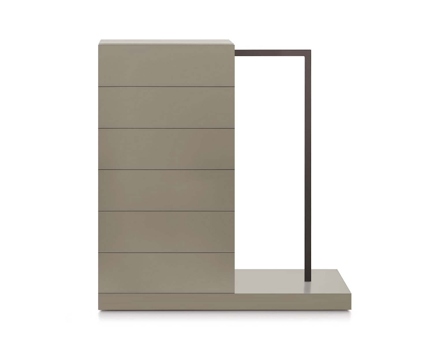 Novamobili Commode haute Easy6 + penderie à droite L54cm mat sable333 Novamobili Commode haute Easy6 + penderie à droite L54cm mat sable333