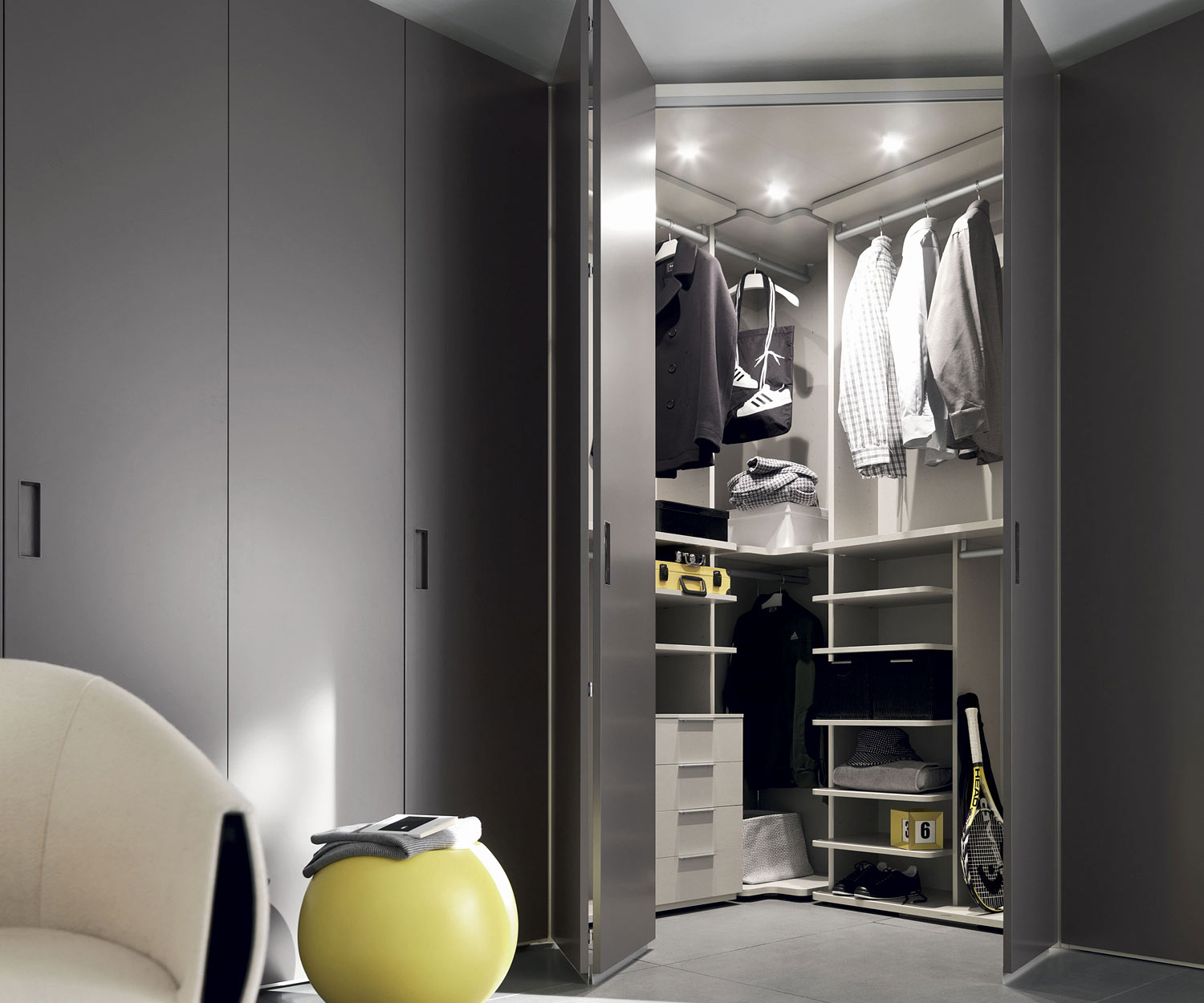 Penderie d'angle design de haute qualité Alfa YNCA Penderie d'angle design de haute qualité Alfa YNCA