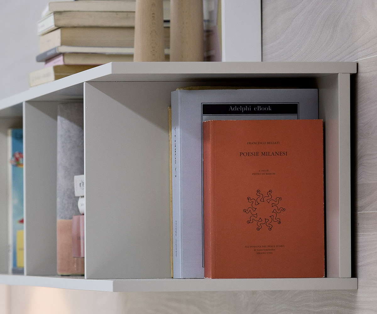 Novamobili Bibliothèque murale Butterfly Horizontal blanc Novamobili Bibliothèque murale Butterfly Horizontal blanc