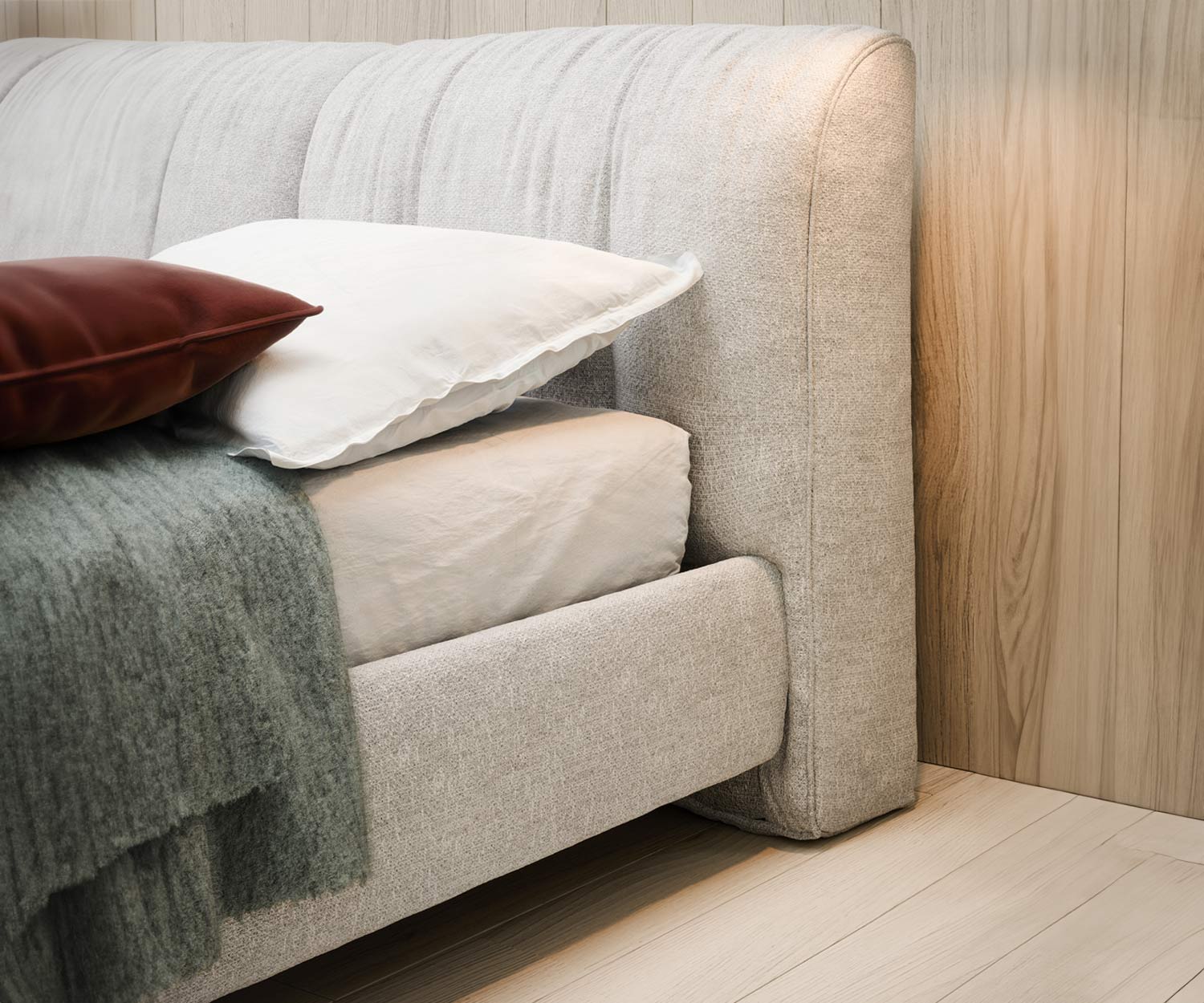 Novamobili Lit rembourré Belleville avec coffre de lit Novamobili Lit rembourré Belleville avec coffre de lit