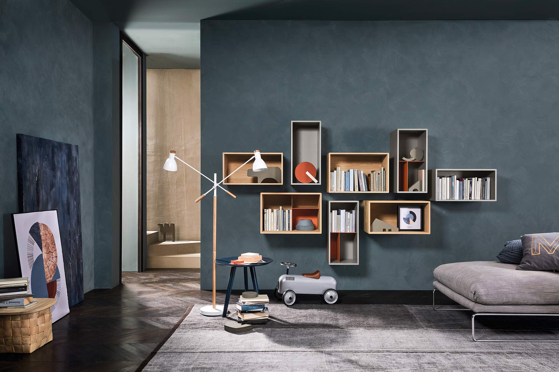 Boîtes murales Étagère à livres