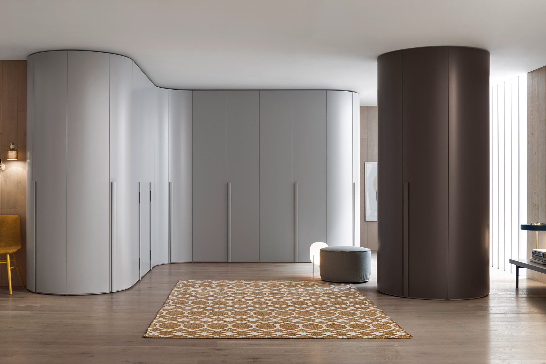 Armoire d'angle ronde de luxe Armoire d'angle ronde de luxe