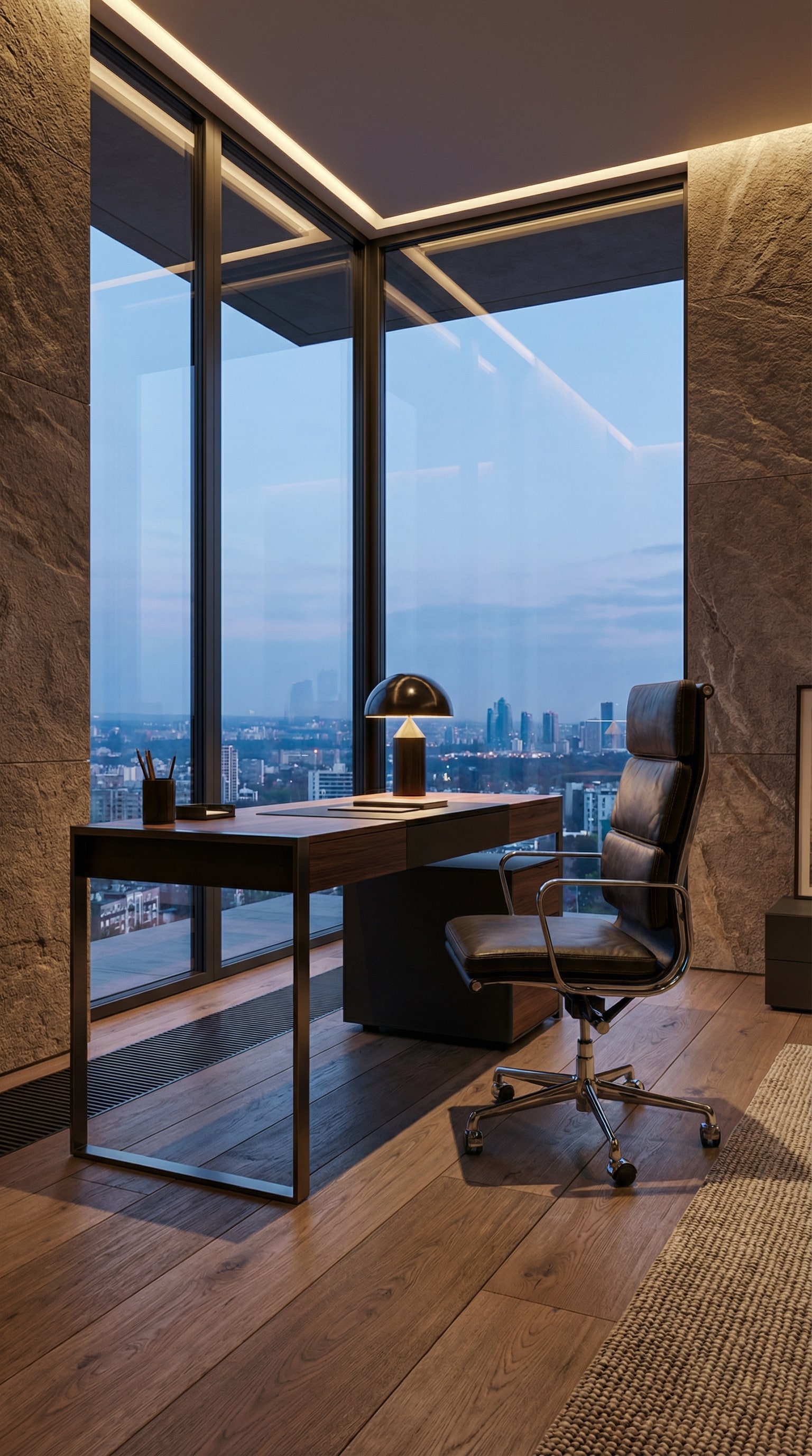 Le fauteuil de direction ICF Una Chair Management en cuir de haute qualité, élégamment mis en scène dans un espace de vie et de travail représentatif Le fauteuil de direction ICF Una Chair Management en cuir de haute qualité, élégamment mis en scène dans un espace de vie et de travail représentatif
