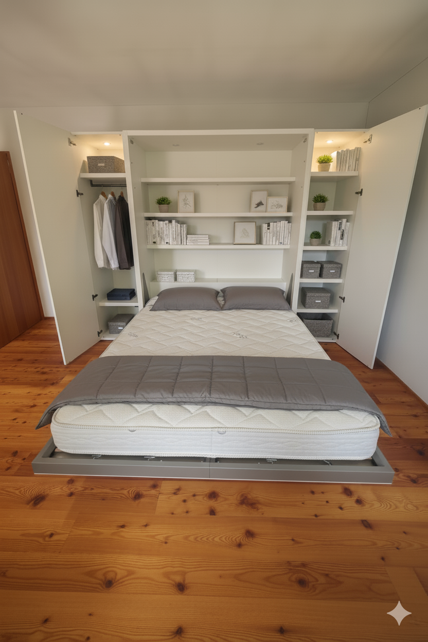 Clei Penelope 2 Schrankbett mit Kleiderschrnken und Regalbden