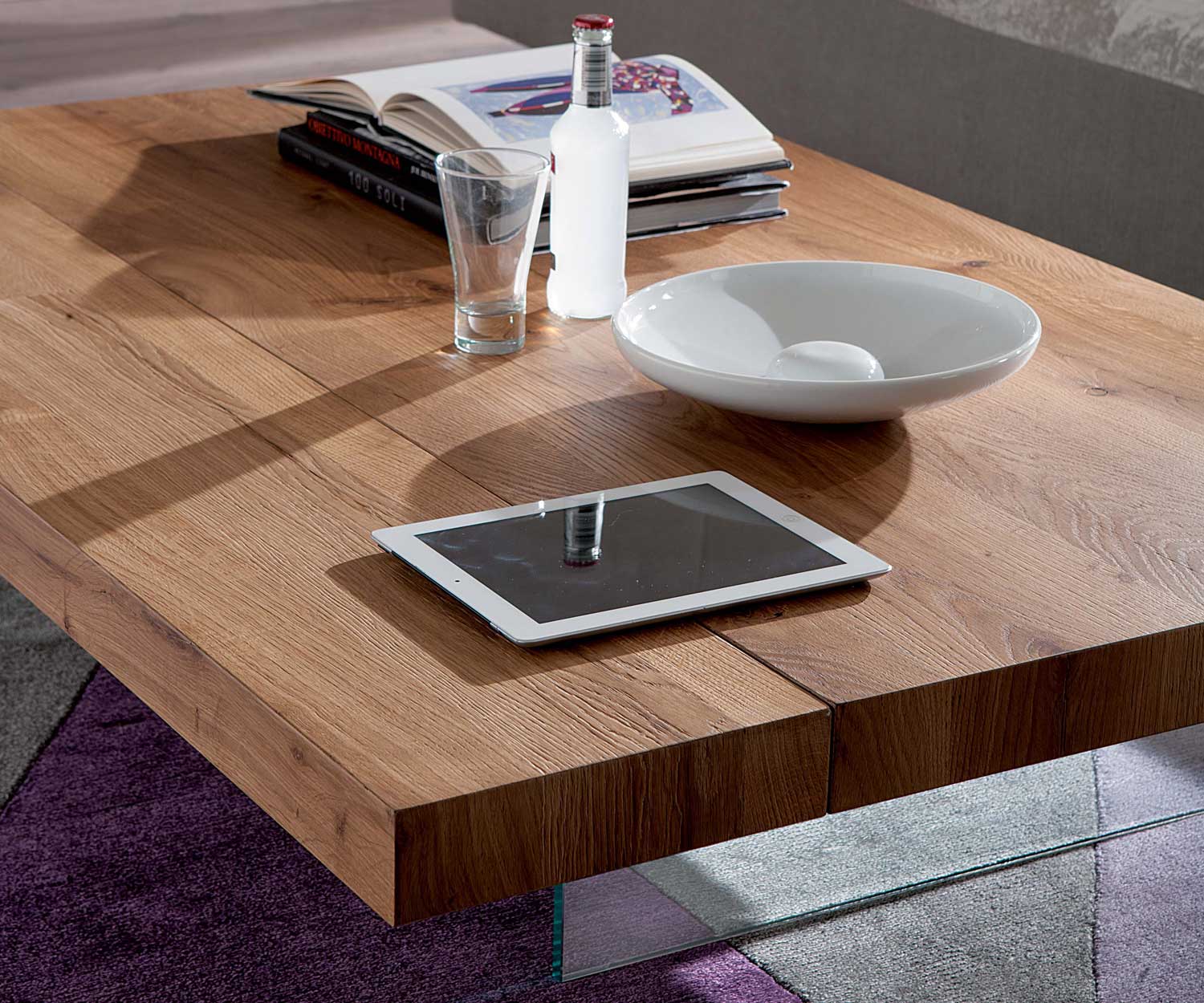 Ozzio Table basse Markus T063 Plateau de table massif plaqué bois véritable  Ozzio Table basse Markus T063 Plateau de table massif plaqué bois véritable