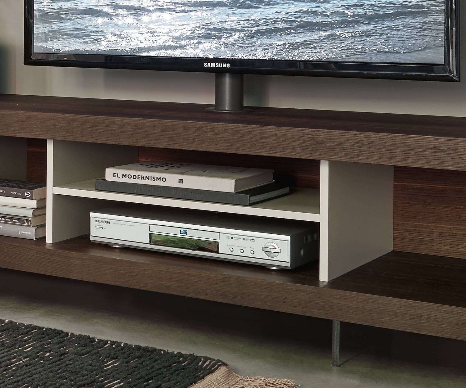 LIvitalia Open Design Design Lowboard moderne en détail Étagère ouverte pour appareils Hifi LIvitalia Open Design Design Lowboard moderne en détail Étagère ouverte pour appareils Hifi