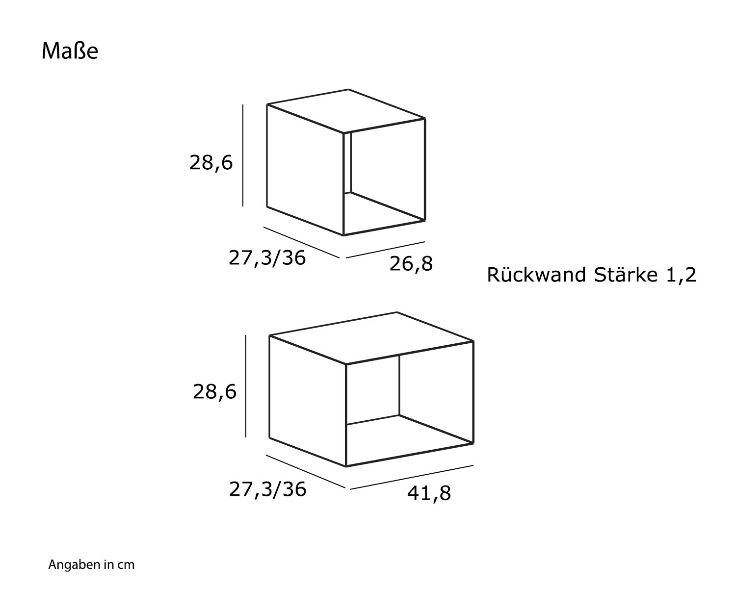 Novamobili Boîte murale design en métal Hub Dimensions de l'esquisse Novamobili Boîte murale design en métal Hub Dimensions de l'esquisse