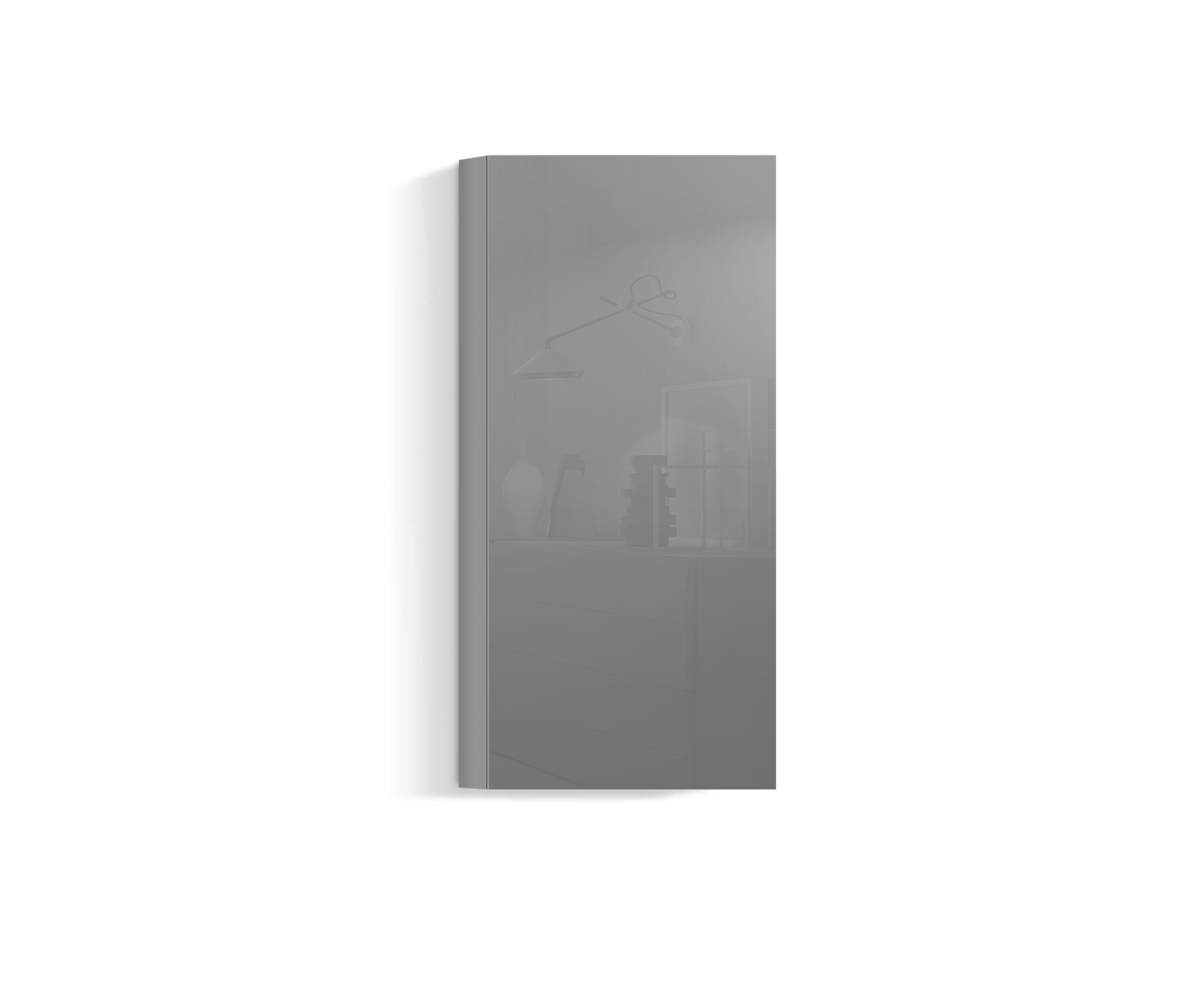 Design Salon Armoire suspendue verticale H128 L60 gris clair430 Design Salon Armoire suspendue verticale H128 L60 gris clair430