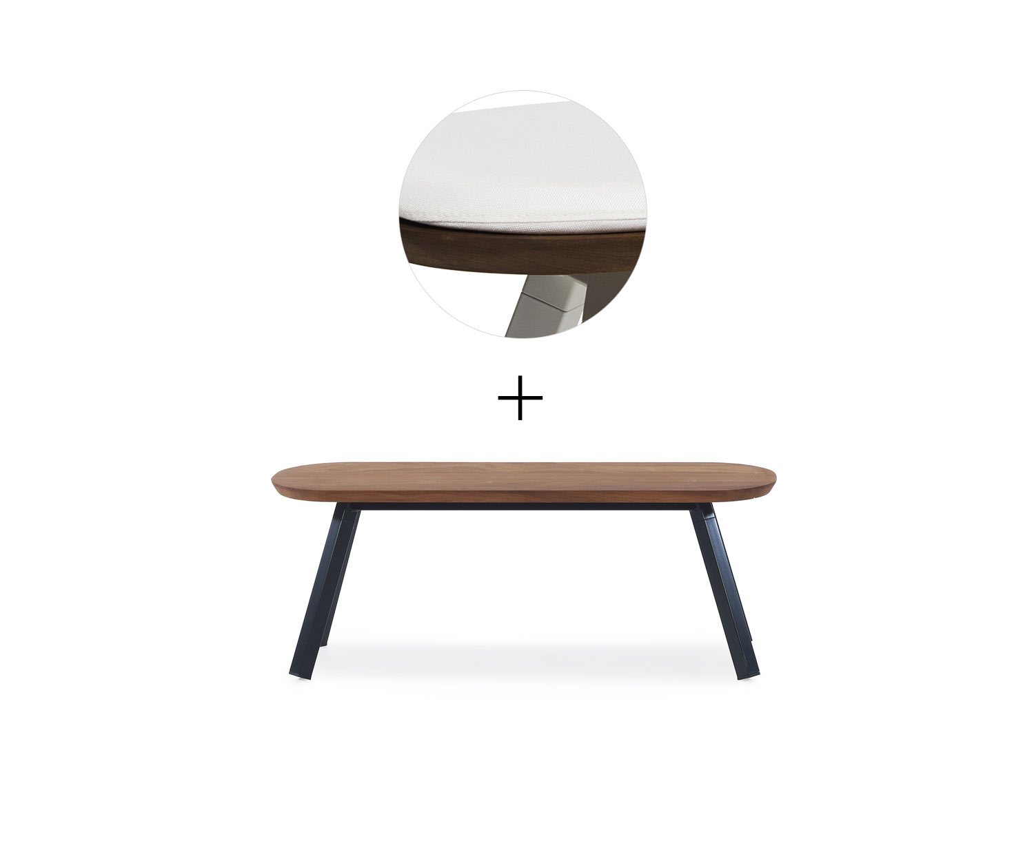 RS Barcelona Banc de Ping Pong Noir L120 cm Blanc Extérieur RS Barcelona Banc de Ping Pong Noir L120 cm Blanc Extérieur