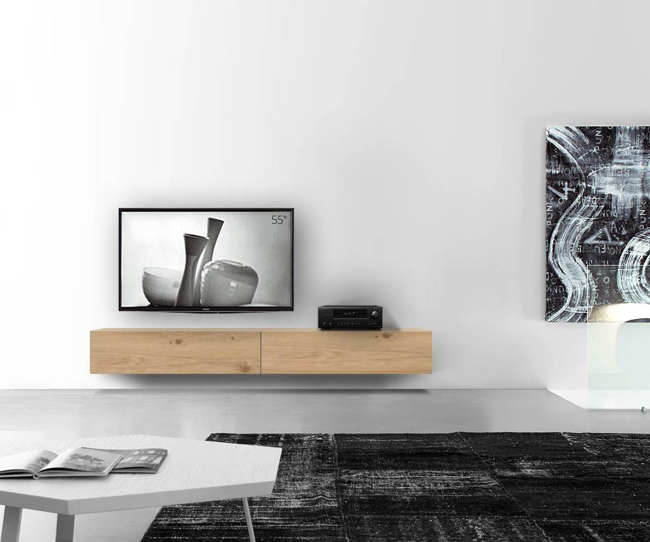 Livitalia Bois Design Lowboard Configurateur mural 240 cm 32 cm 46 cm Chêne clair Livitalia Bois Design Lowboard Configurateur mural 240 cm 32 cm 46 cm Chêne clair