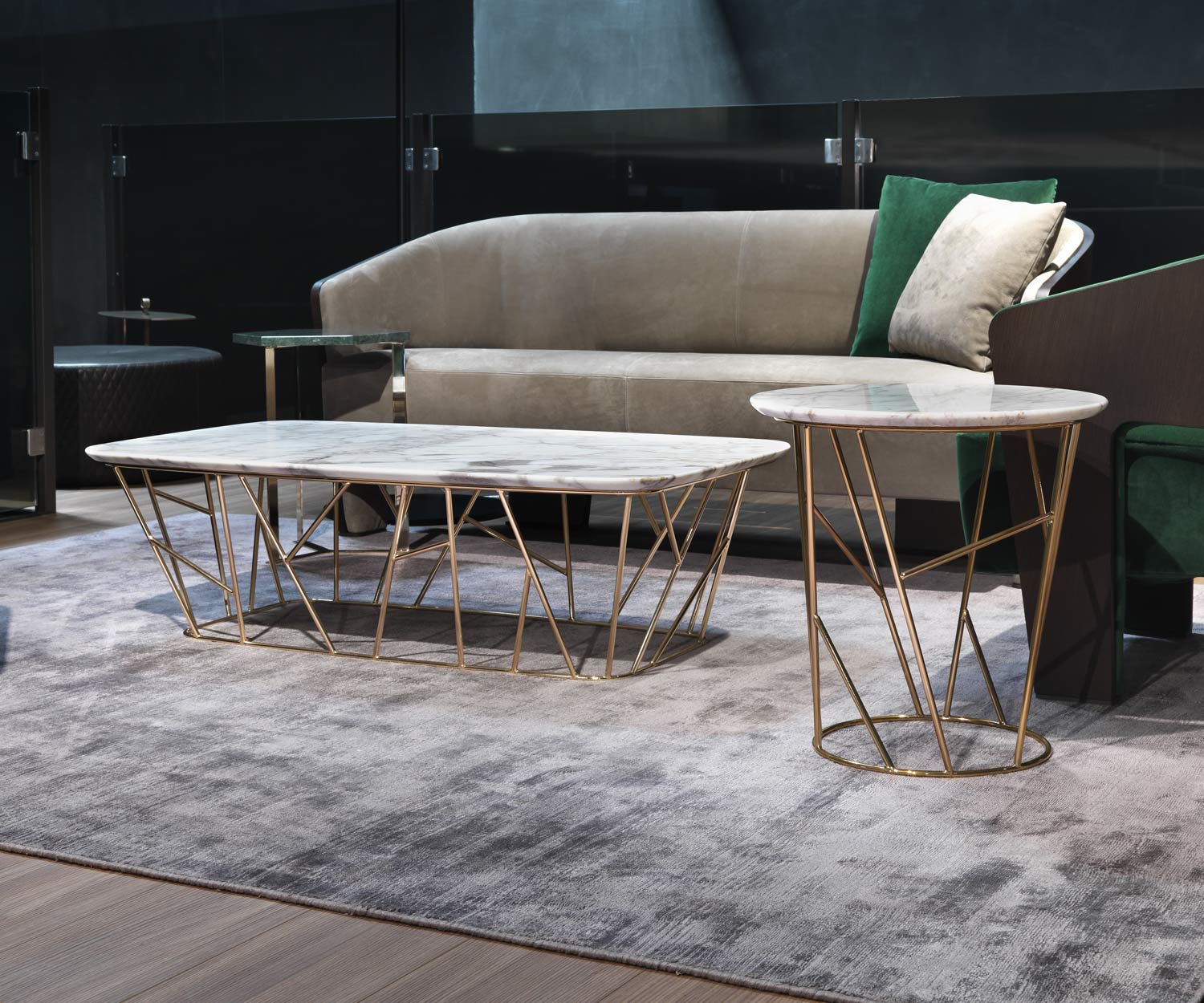 Marelli Table basse Twig Marbre de Carrare Marelli Table basse Twig Marbre de Carrare