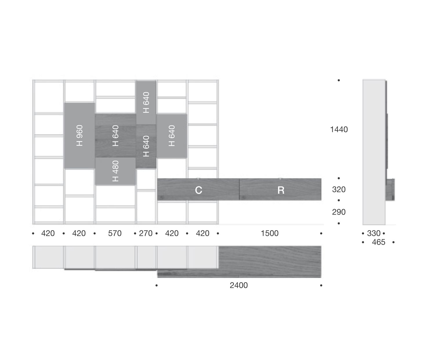 Livitalia Bibliothèque design C53 Dimensions Tailles Esquisse Dimensions Livitalia Bibliothèque design C53 Dimensions Tailles Esquisse Dimensions