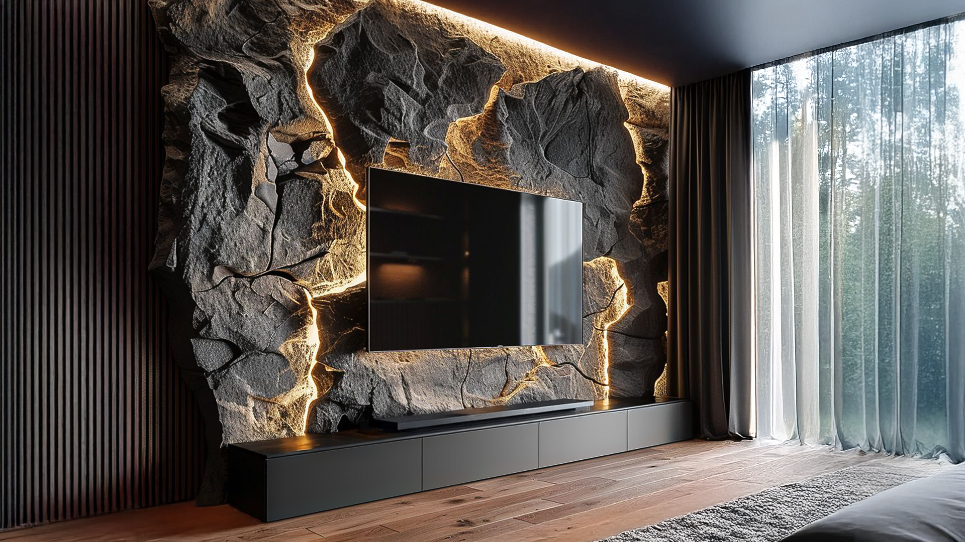 Créer un mur en pierre dans le salon soi-même - Guide étape par étape Créer un mur en pierre dans le salon soi-même - Guide étape par étape