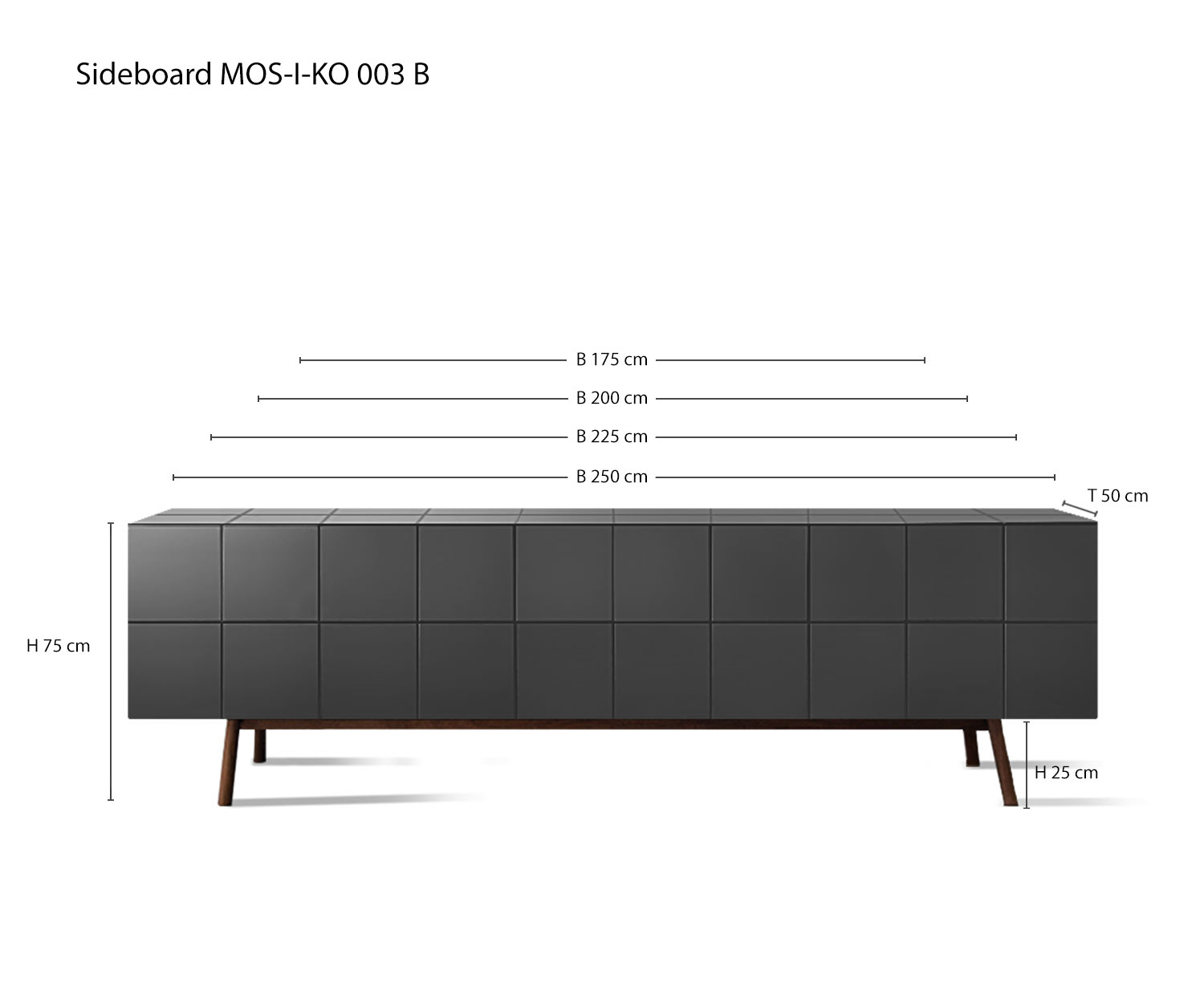 Esquisse Dimensions Variantes al2 Designer Sideboard MOS I KO 003 B Esquisse Dimensions Variantes al2 Designer Sideboard MOS I KO 003 B