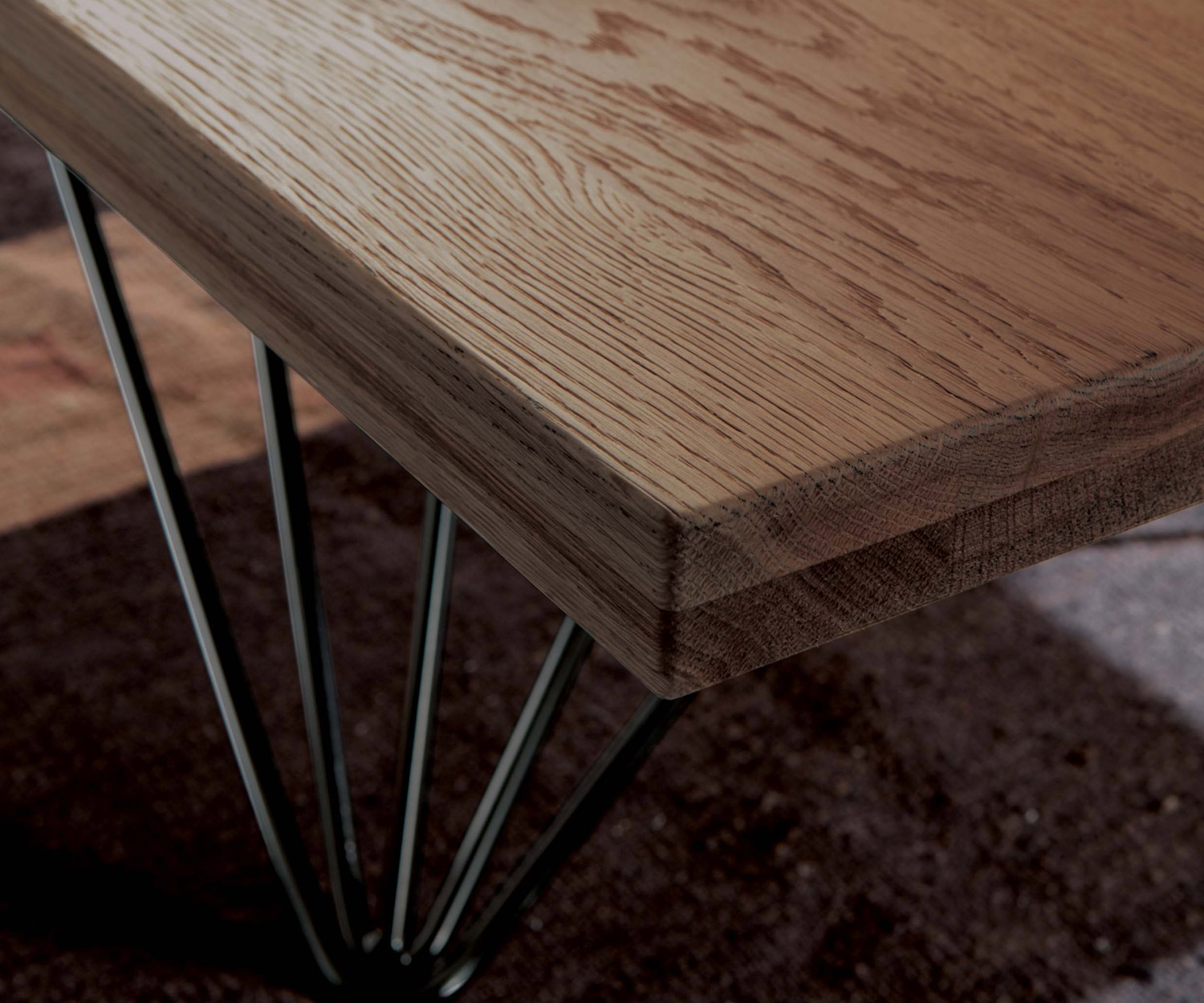 Ozzio Table basse R T064 Plateau en bois véritable Ozzio Table basse R T064 Plateau en bois véritable