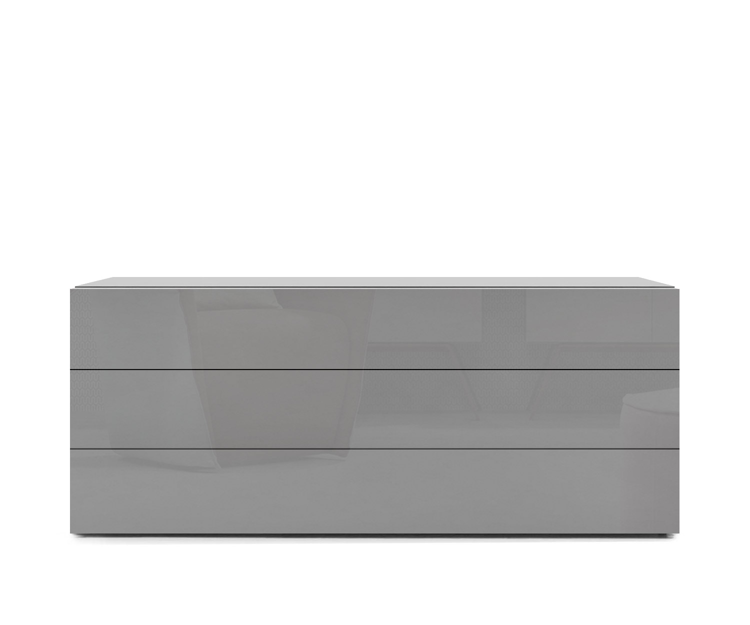 Novamobili Commode Easy 3pcs L128cm gris clair430 Novamobili Commode Easy 3pcs L128cm gris clair430