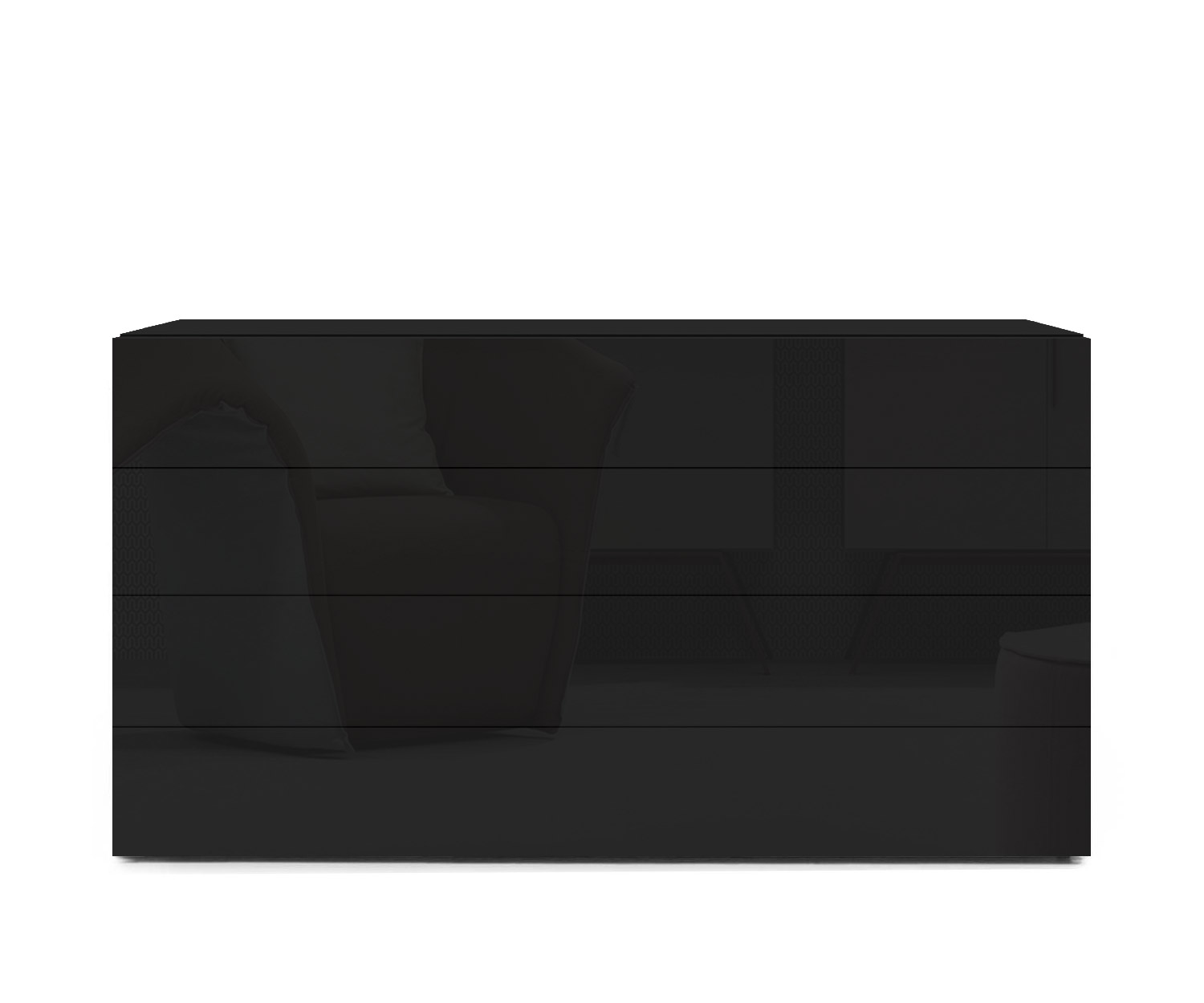 Novamobili Commode Easy 4er B128 noir418 Novamobili Commode Easy 4er B128 noir418