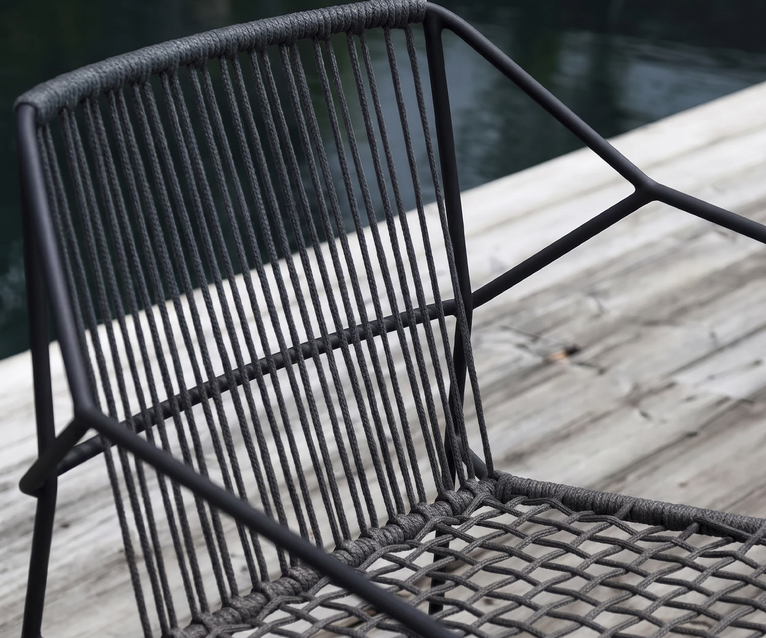 Résistant aux intempéries Oasiq Sandur Chaise de jardin sans accoudoirs Poster blanc Bâti blanc