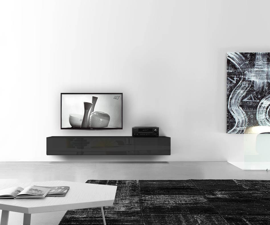 /Design Lowboard Wand B210 H33 5 noir brillant /Design Lowboard Wand B210 H33 5 noir brillant