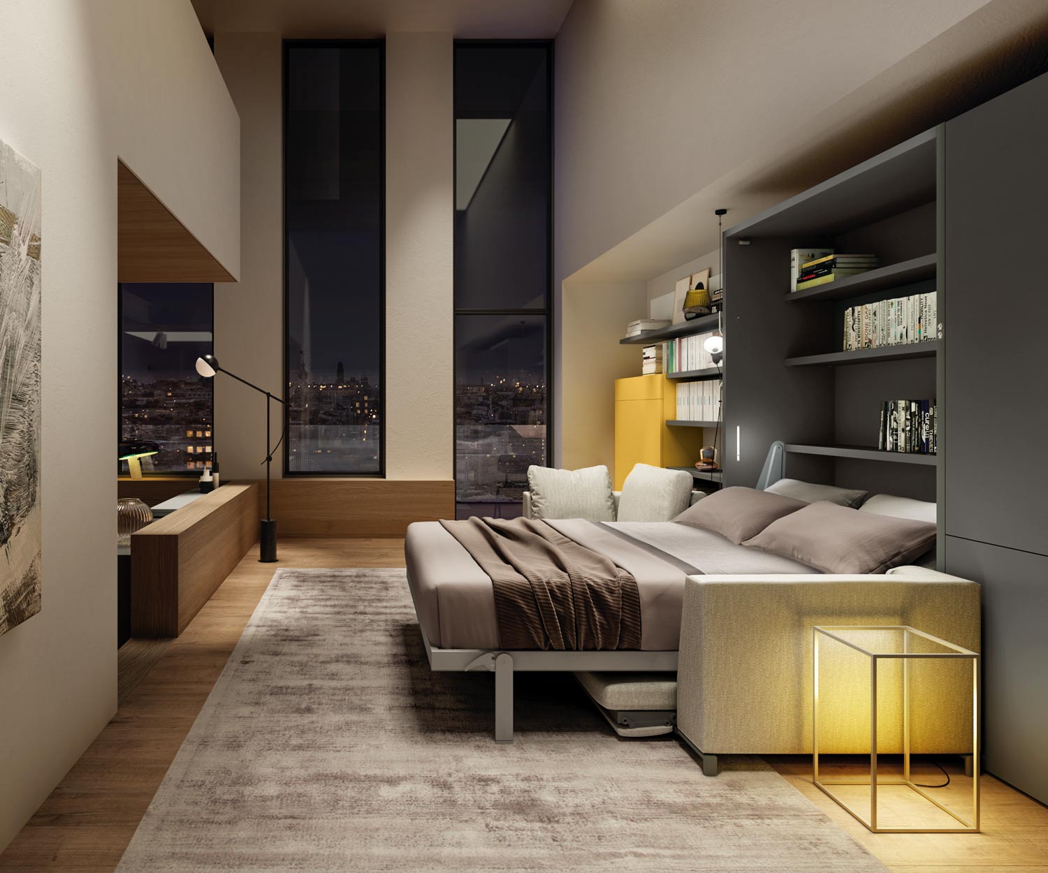 Design armoire lit transformer étagère en lit Design armoire lit transformer étagère en lit