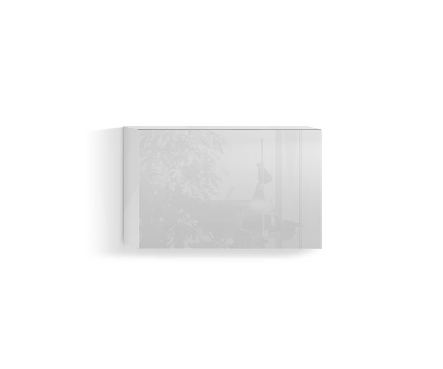 Armoire suspendue design salon Horizontal H42 L60 en bas blanc400 Armoire suspendue design salon Horizontal H42 L60 en bas blanc400