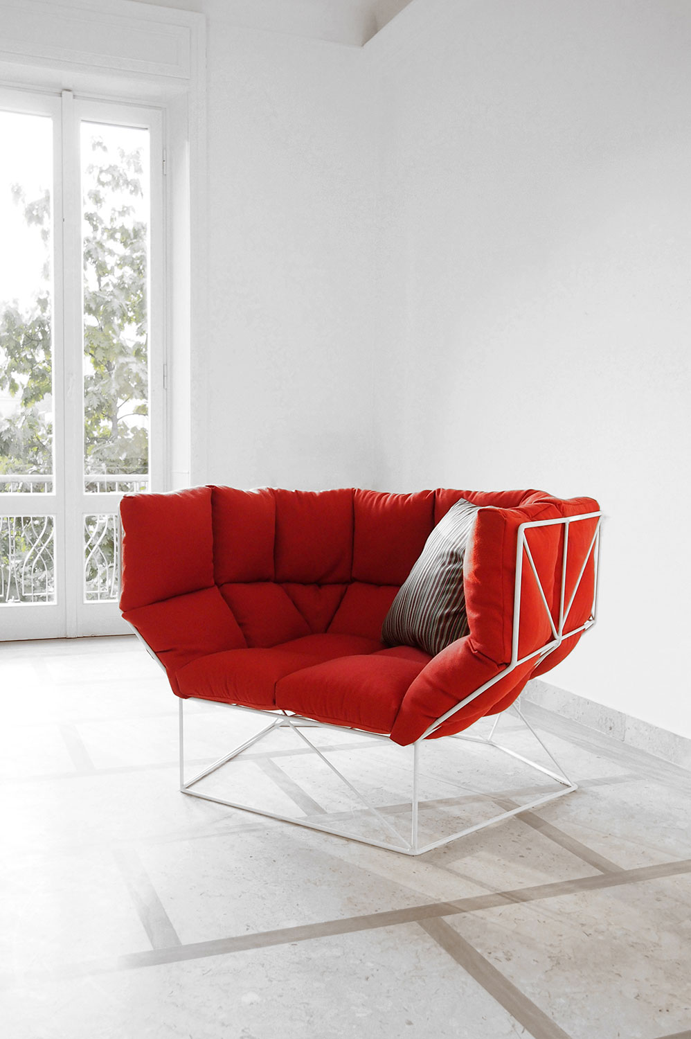 Fauteuil Lounge rouge confortable foxhole