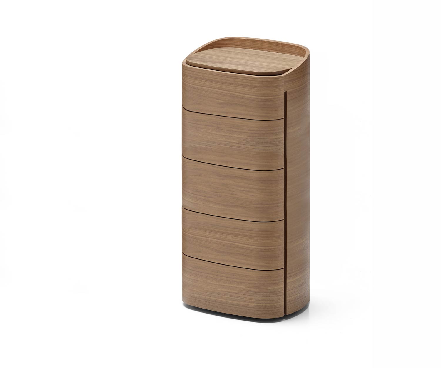 Commode haute design Livitalia Round en noyer Commode haute design Livitalia Round en noyer