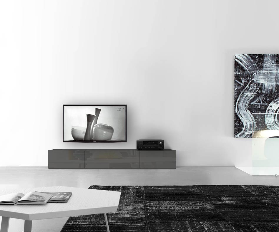 /Design Lowboard sol B210 H35 brillant gris foncé /Design Lowboard sol B210 H35 brillant gris foncé