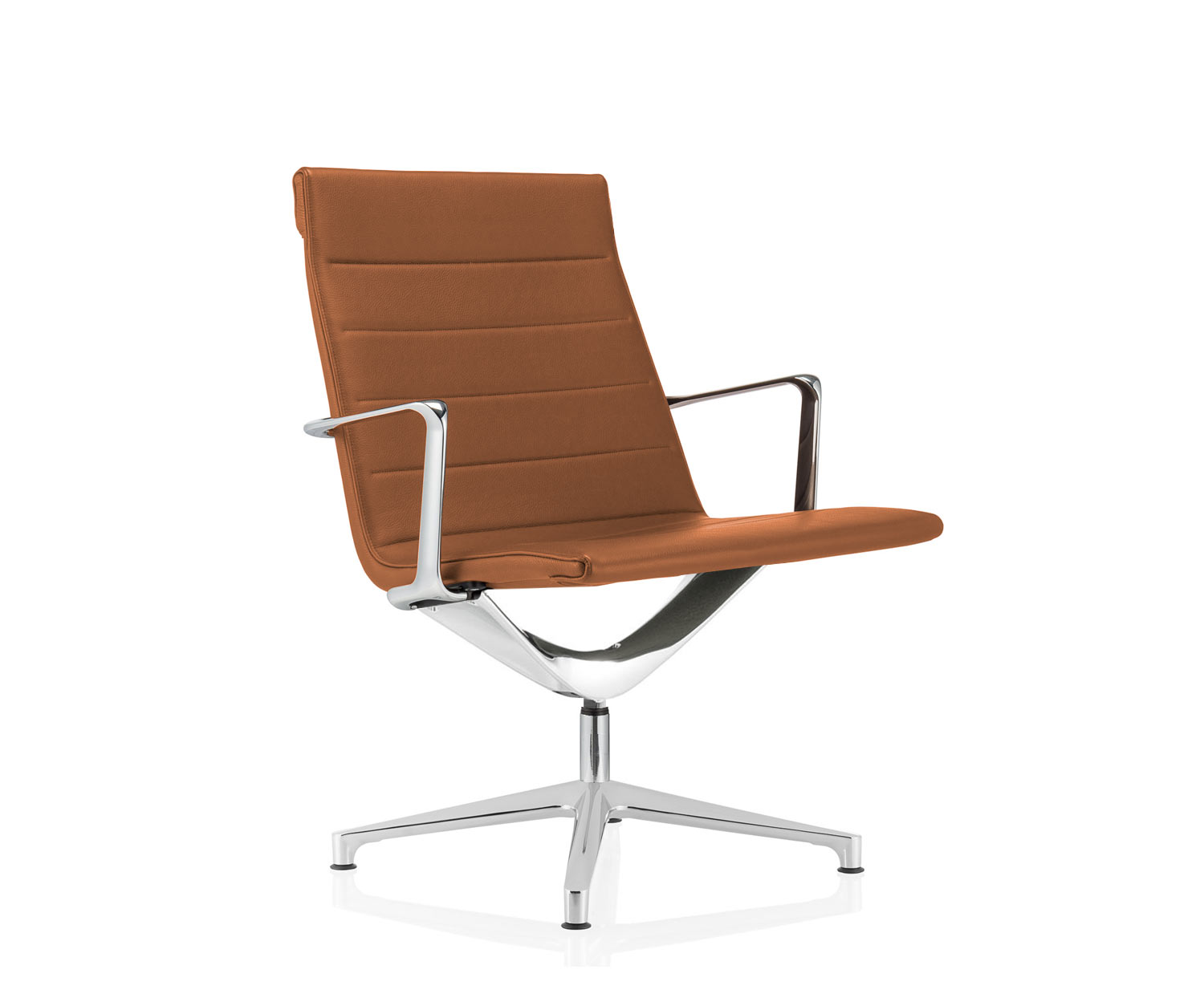 Exclusif ICF Valea Lounge Chaise pivotante Aluminium Cuir Tobacco Exclusif ICF Valea Lounge Chaise pivotante Aluminium Cuir Tobacco